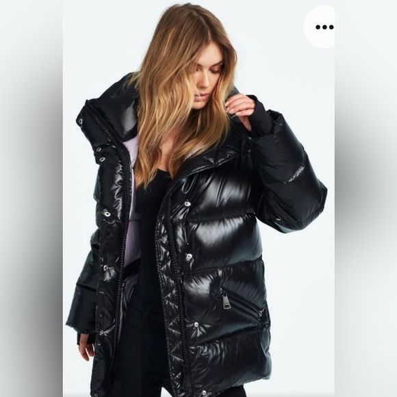 SAM NYC ZOE Puffer Down Coat In Jet Black - Picture 14 of 15